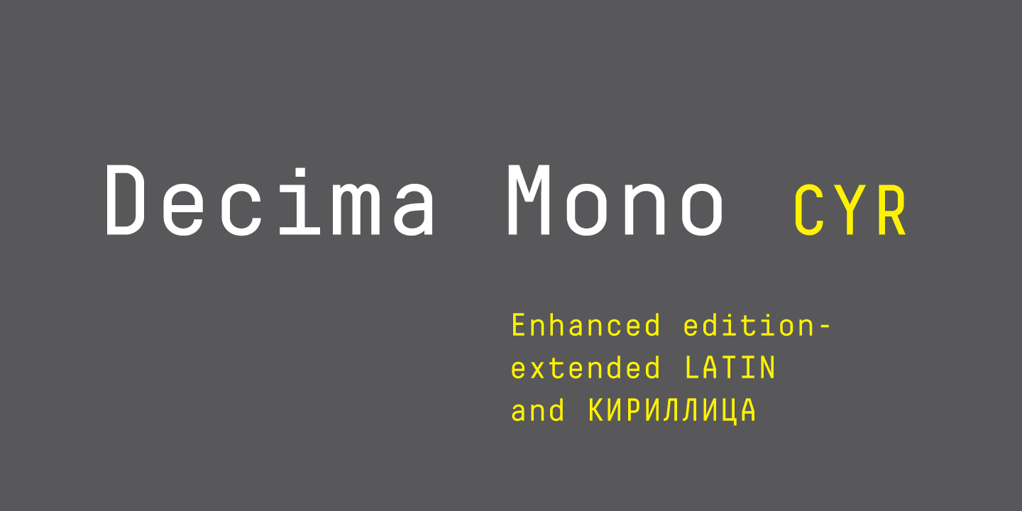 Шрифт Decima Mono Cyr
